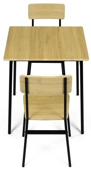 Autronic BONTEC Jedálenský set s 2 stoličkami, 70x70x76cm, mdf, divoký dub, AUT-O2121 OAK Farba: Hnedá