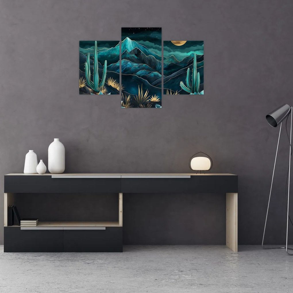 Obraz - Tyrkysová noc (90x60 cm)