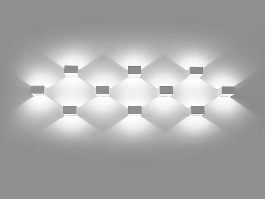 LED2 Prisadené nástenné LED osvetlenie WALL, 6W, teplá biela, biele