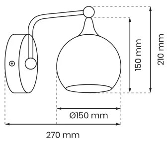 Nástenná lampa MONTE 1xE27/60W/230V zlatá
