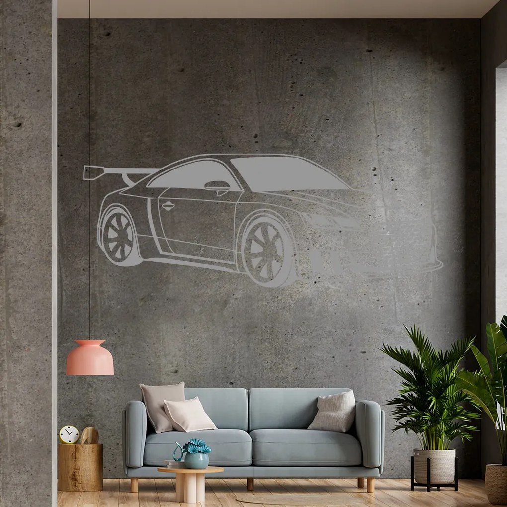 Veselá Stena Samolepka Audi Auto Farba: oranžová, Veľkosť: 80 x 32 cm
