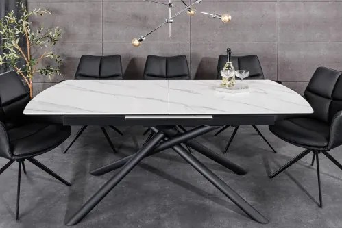 Rozkladací jedálenský stôl Mikado 46495 180/230x90cm Ceramik white marble - Komfort-nábytok