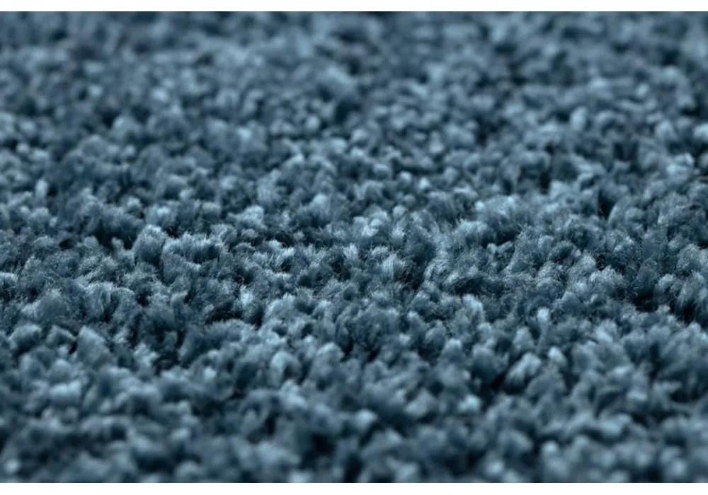 Kusový koberec Shaggy Berta modrý kruh 160cm