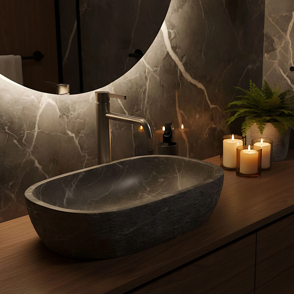 Rea Foster, vysoká umývadlová batéria h-285, brúsená oceľ, REA-B6324