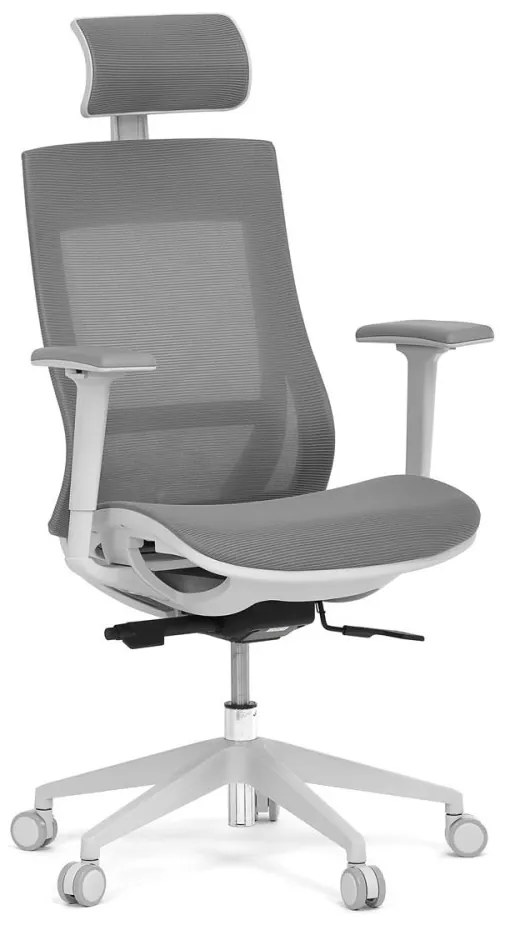 Kancelárska ergonomická stolička SIVAL — sieť, sivá