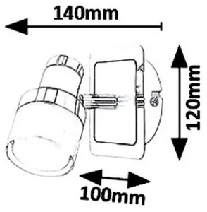 Rabalux LED kúpeľňová nástenná lampa Harold 5W | 400lm | 4000K | IP44 - chróm