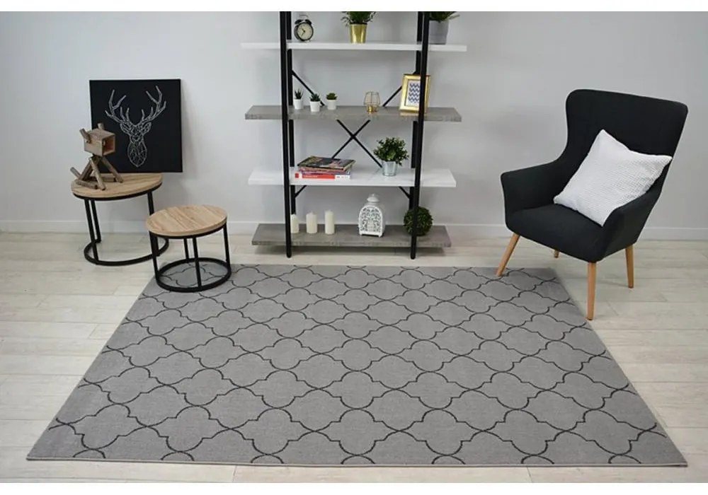 Luxusný kusový koberec Treli šedý 200x290cm