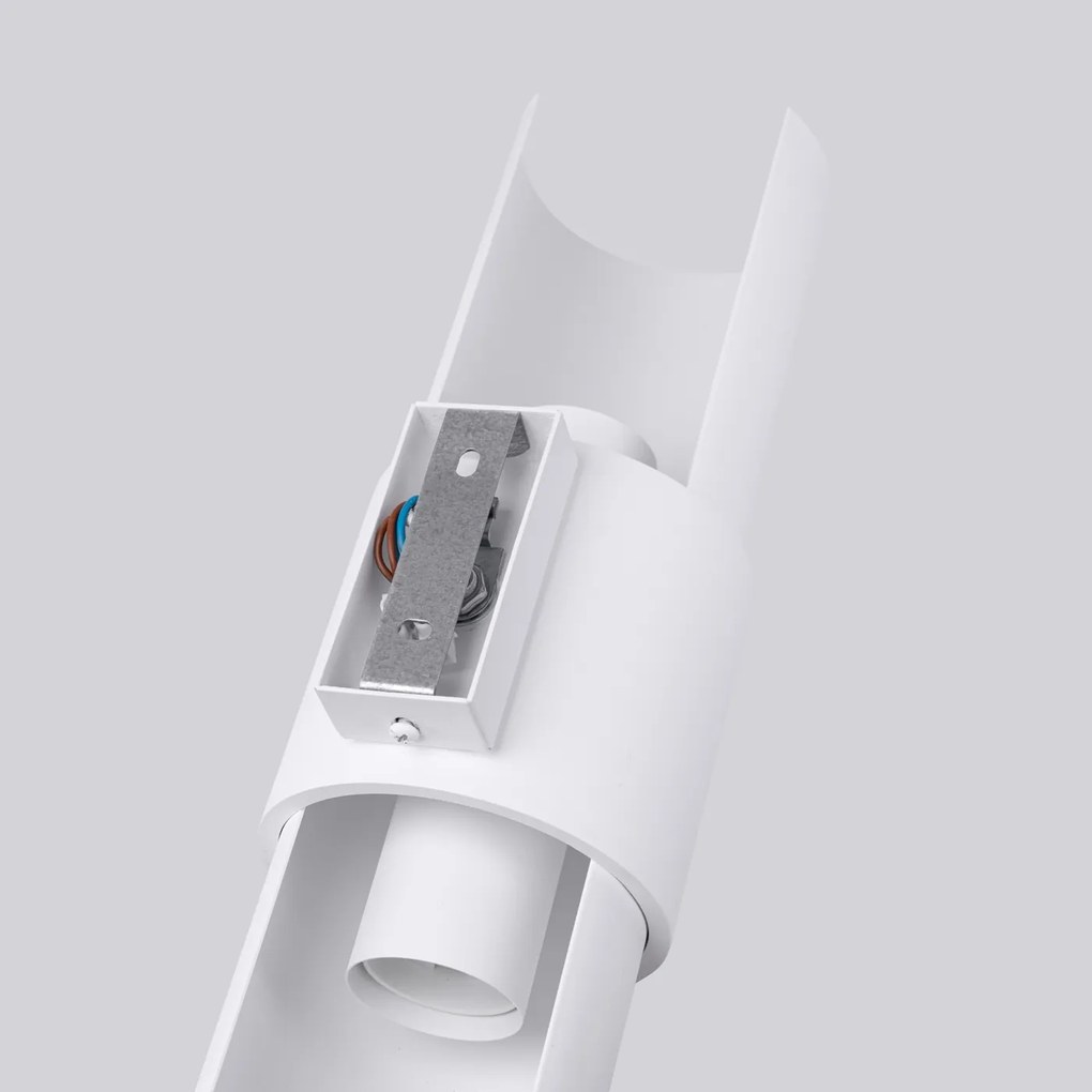 Nástenné svietidlo Flash2, 1x biele kovové tienidlo