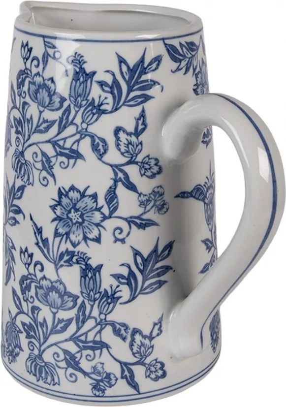 Porcelánový džbán s modrými kvetmi - 21*13*21 cm