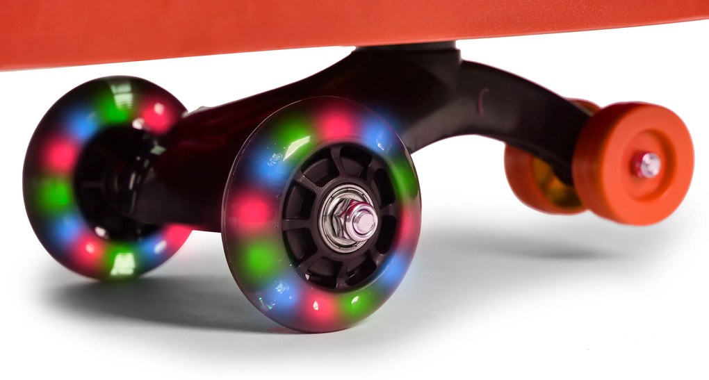 Detské odrážadlo Gravity s LED kolesami, červené, ECOTOYS