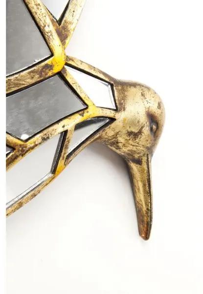 Hummingbird nástenná dekorácia 27x32 cm zlatá