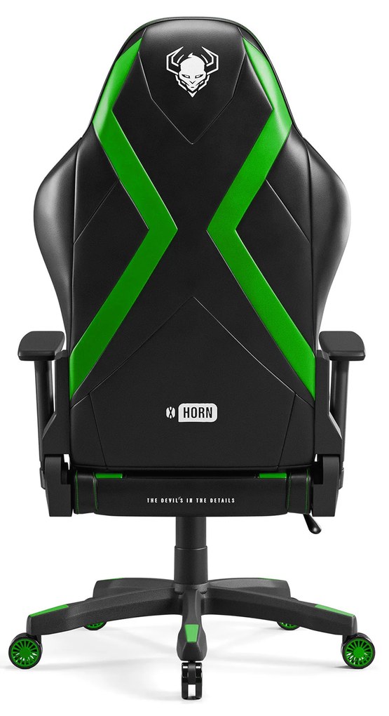 Herné kreslo Diablo X-Horn 2.0 Normal Size, čierno-zelené