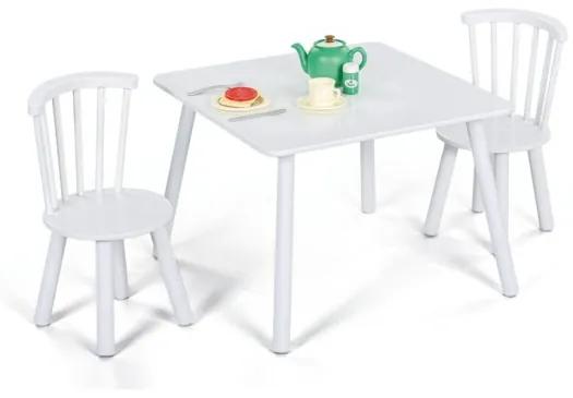 Set detského stola s 2 stoličkami CLASSIC, biela