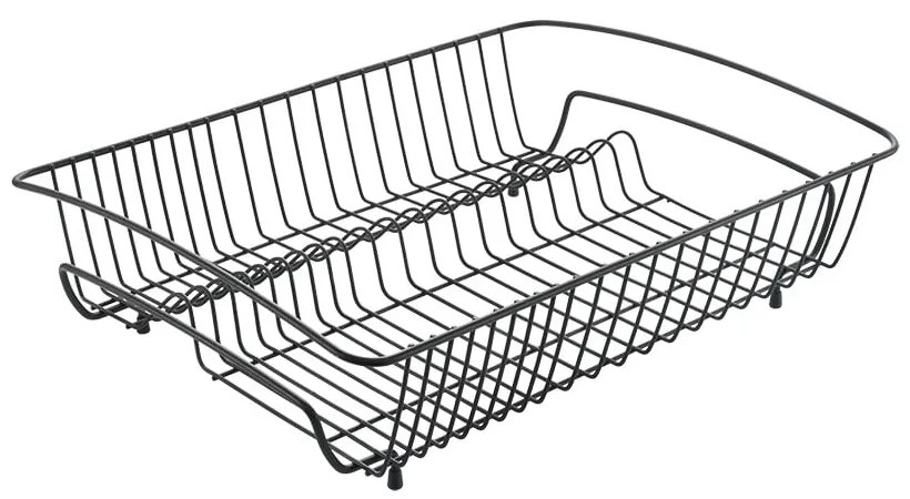 Čierny odkvapávač z antikoro ocele Metaltex Rectangular Lava