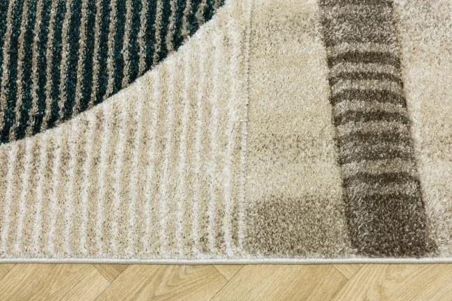 Koberec Kandy N372A béžový / fľaškovo zelený