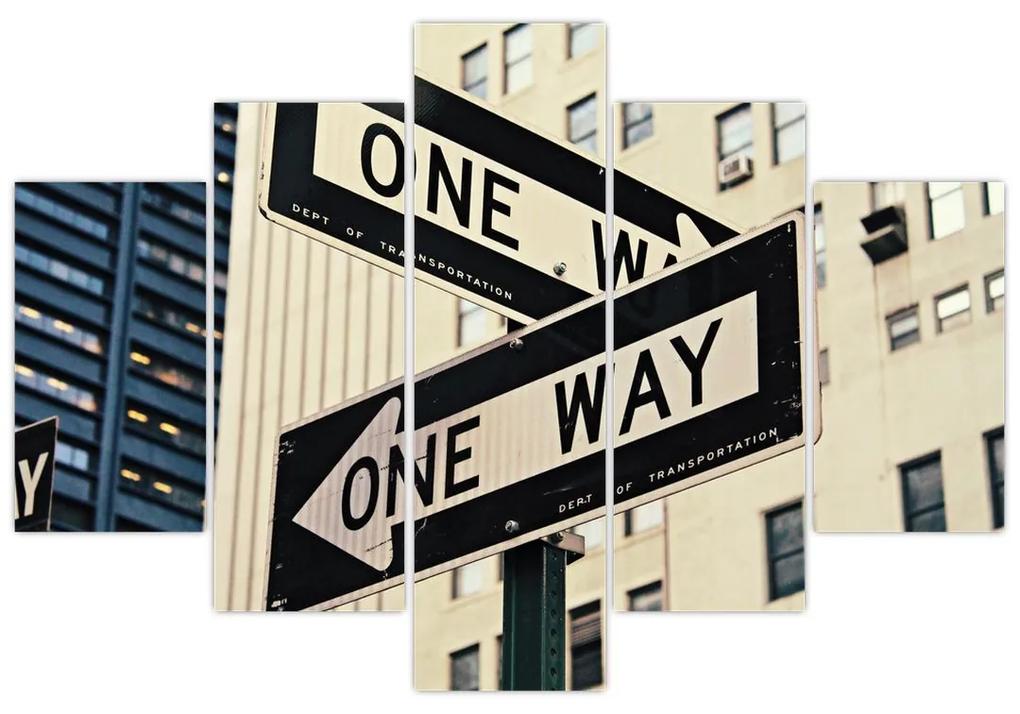Obraz - New York ONE WAY (150x105 cm)