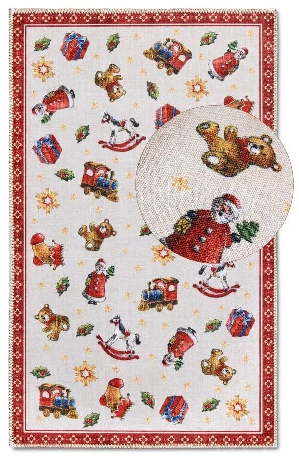 Červený koberec s vianočným motívom 50x80 cm Red Christmas – Villeroy&amp;Boch