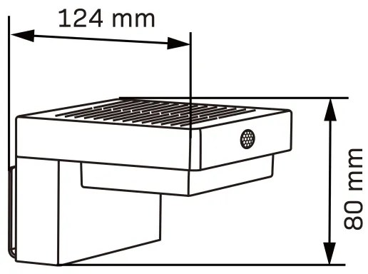 LED Solárne nástenné svietidlo so senzorom MALI LED/4,5W/3,7V 2000 mAh IP44 čierna