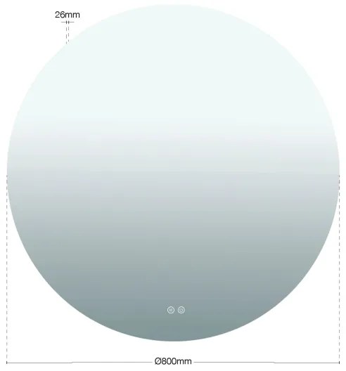 Orion - LED zrkadlo s podsvietením FOCUS LED/27W/230V 3000/4200/6000K pr. 80 cm IP44