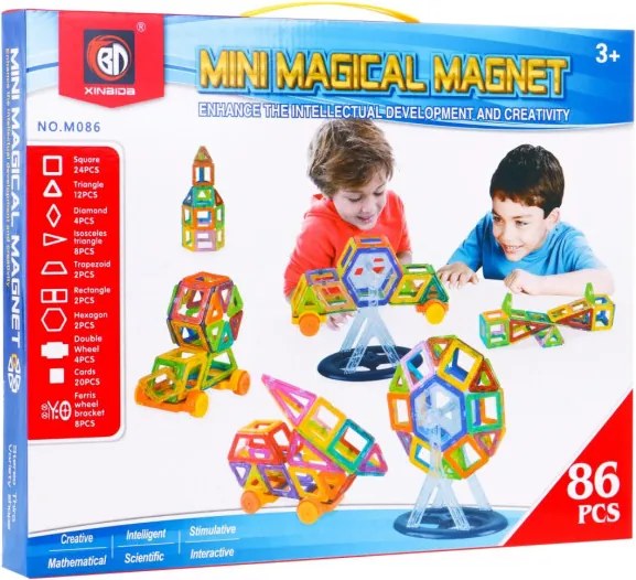 Sada magnetických blokov 86 ks