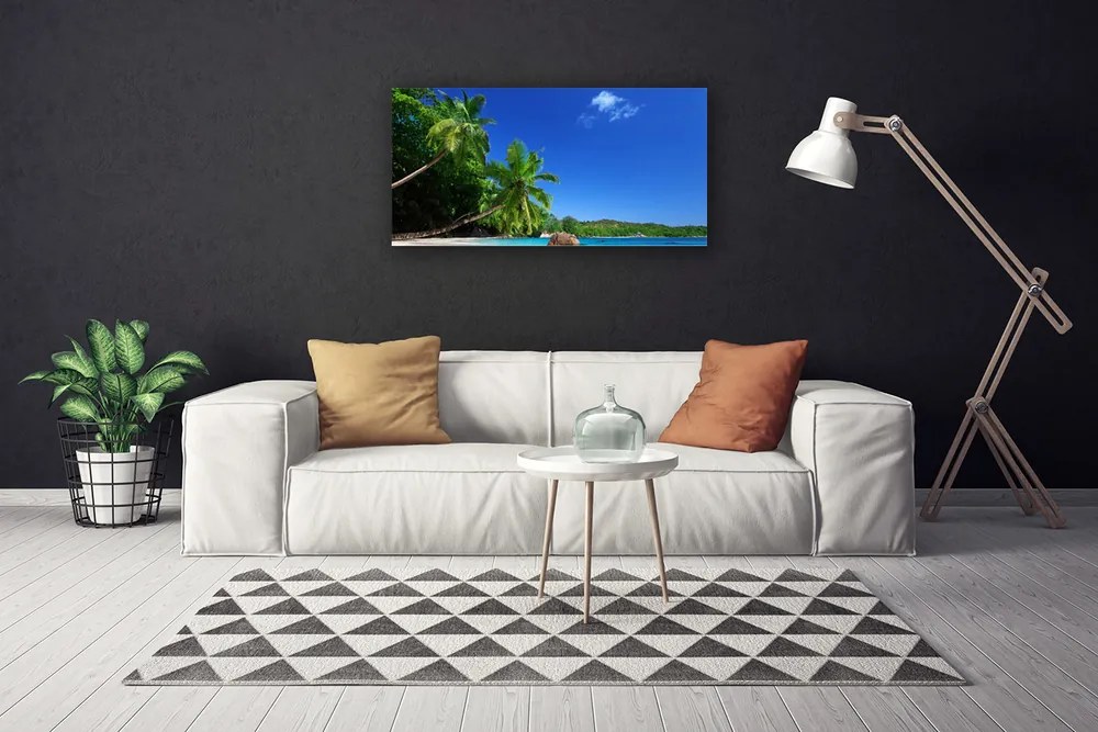 Obraz Canvas Palma stromy pláž krajina 120x60 cm