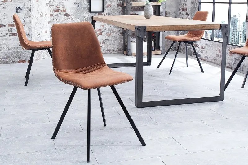 Dizajnová stolička Amsterdam svetlá hnedá