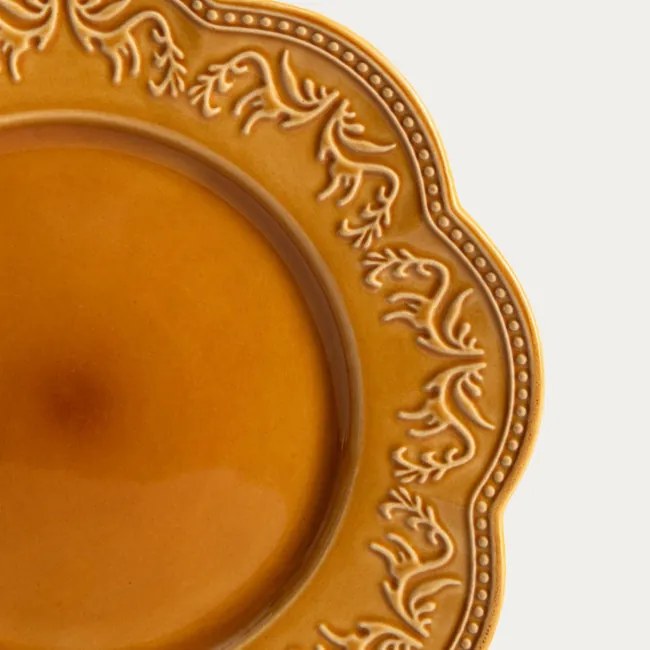 Dekoračný tanier SALTIS jantárový 750878