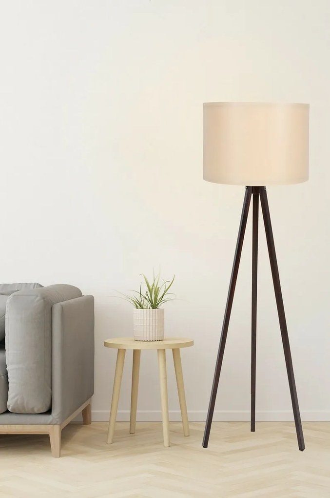 Stojacia lampa Tripod Cream Walnut 101