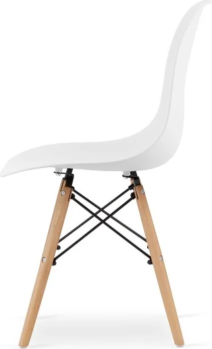 Jedálenská zostava TODI 80cm okrúhly stolový set biely a 2 stoličky OSAKA biele + 2 stoličky OSAKA biele ZADARMO