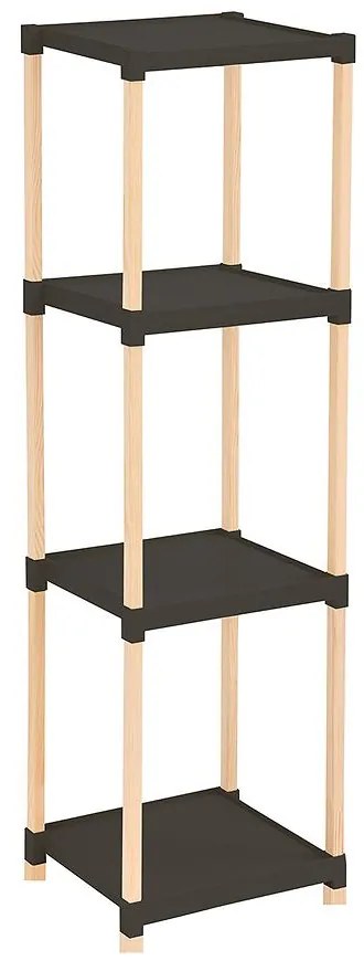 Regál FIX-2011-5 prírodné/čierna