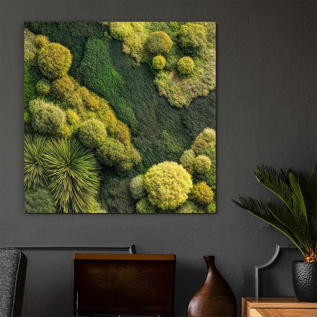 DUBLEZ | Machový obraz - Zelená oáza (imitácia)