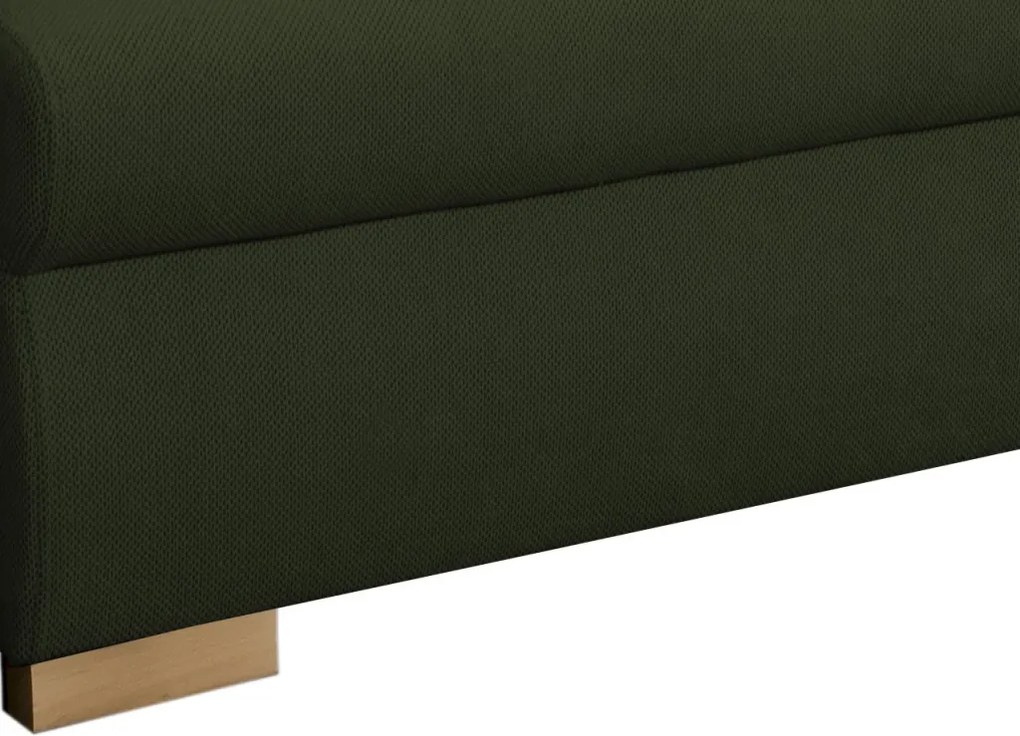 Rohová sedačka Helvetius, tmavo zelená látka