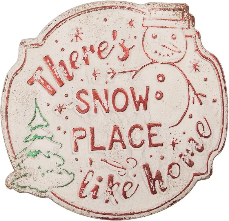 Závesná kovová ceduľa Snow Place - 40*1*39 cm
