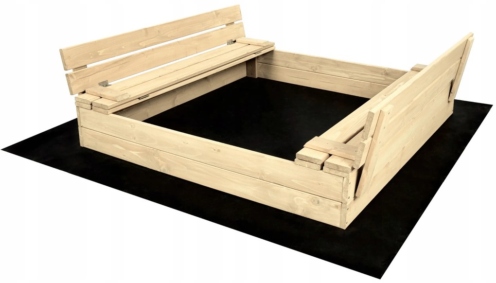 SandTropic Pieskovisko drevene 120x120 cm uzatvárateľné