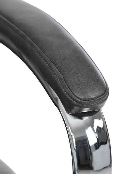 Kancelárske kreslo RYZAR — ekokoža, sivá, nosnosť 150 kg