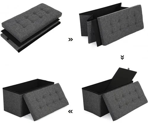 Lavička s úložným priestorom SONGMICS LSF46GYZ