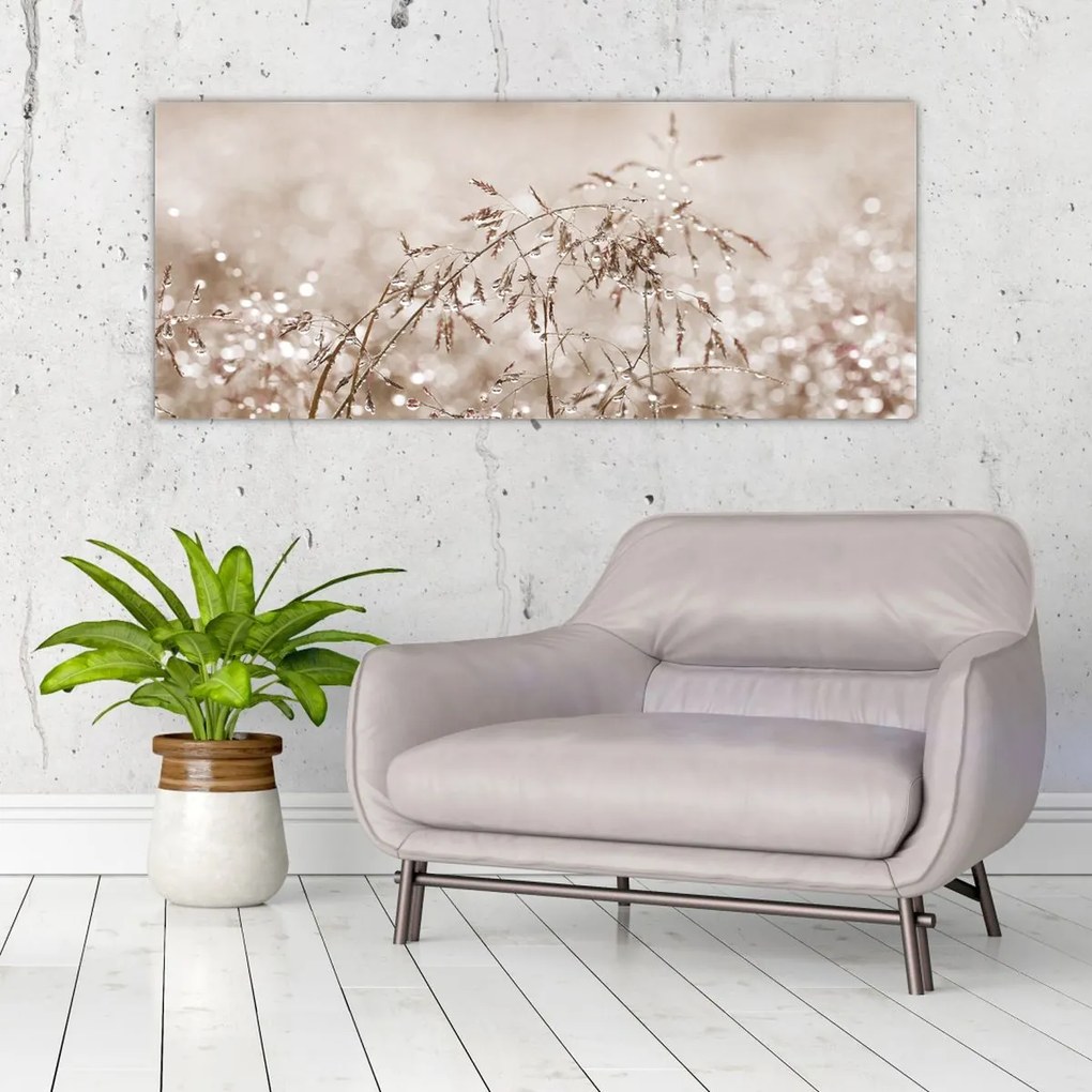 Obraz - Lúka v hnedých tónoch (120x50 cm)