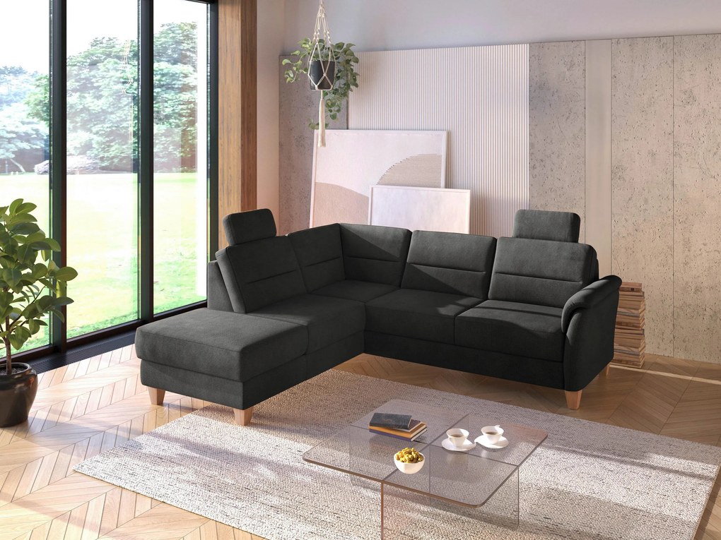 XXXLutz ROHOVÁ SEDAČKA, textil, čierna Sit & More - Sedačky - 000144019779