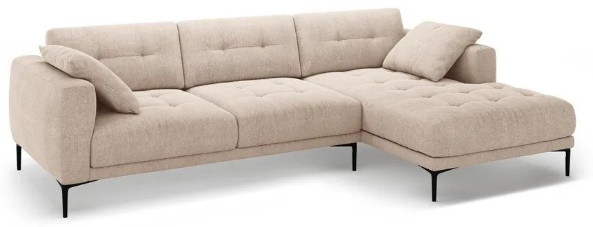 Svetlohnedá rohová pohovka (pravý roh/s leňoškou) Bemy – Micadoni