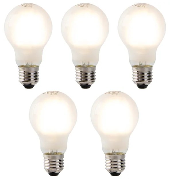 Sada 5 stmievateľných LED žiaroviek E27 s mliečnym sklom 4W 320lm 2700K