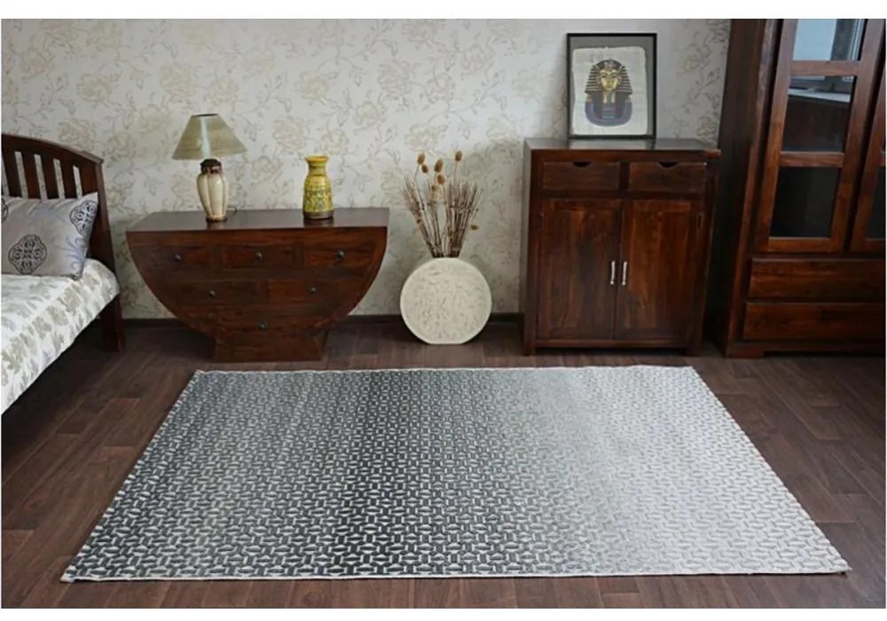 Kusový koberec PP Struktura sivý 120x170cm