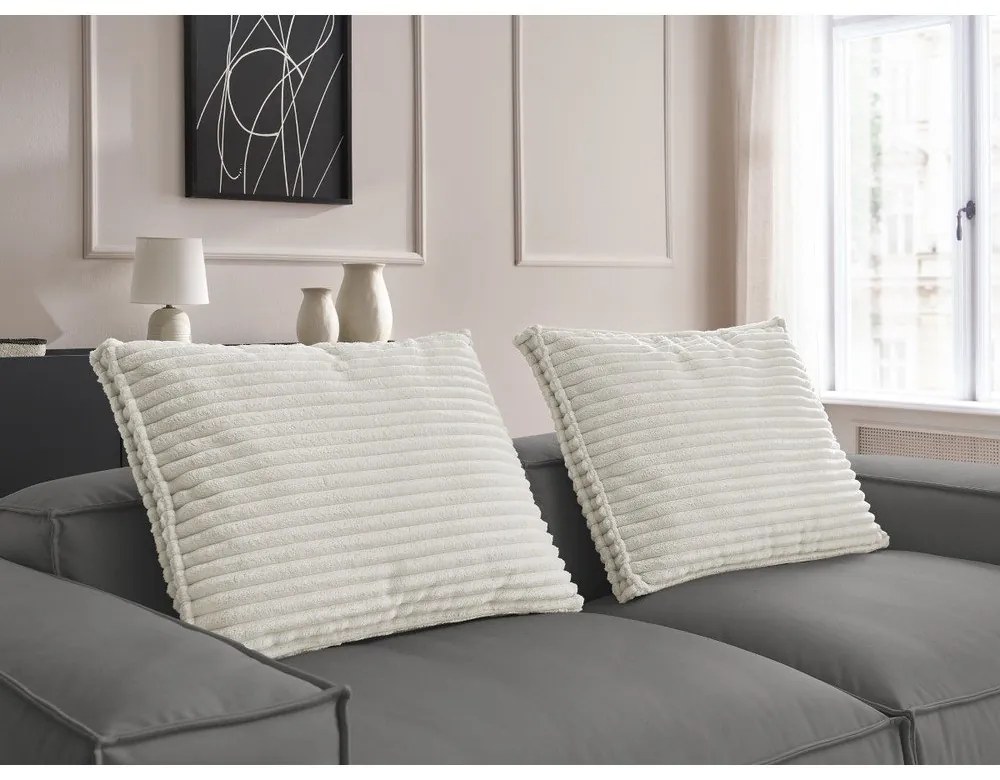 Sivá pohovka z imitácie kože 260 cm Boheme – Bobochic Paris