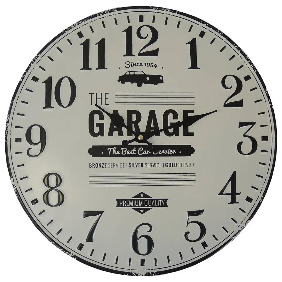 Nástenné hodiny kovové Vintage, Garage, HM12MH, 40cm