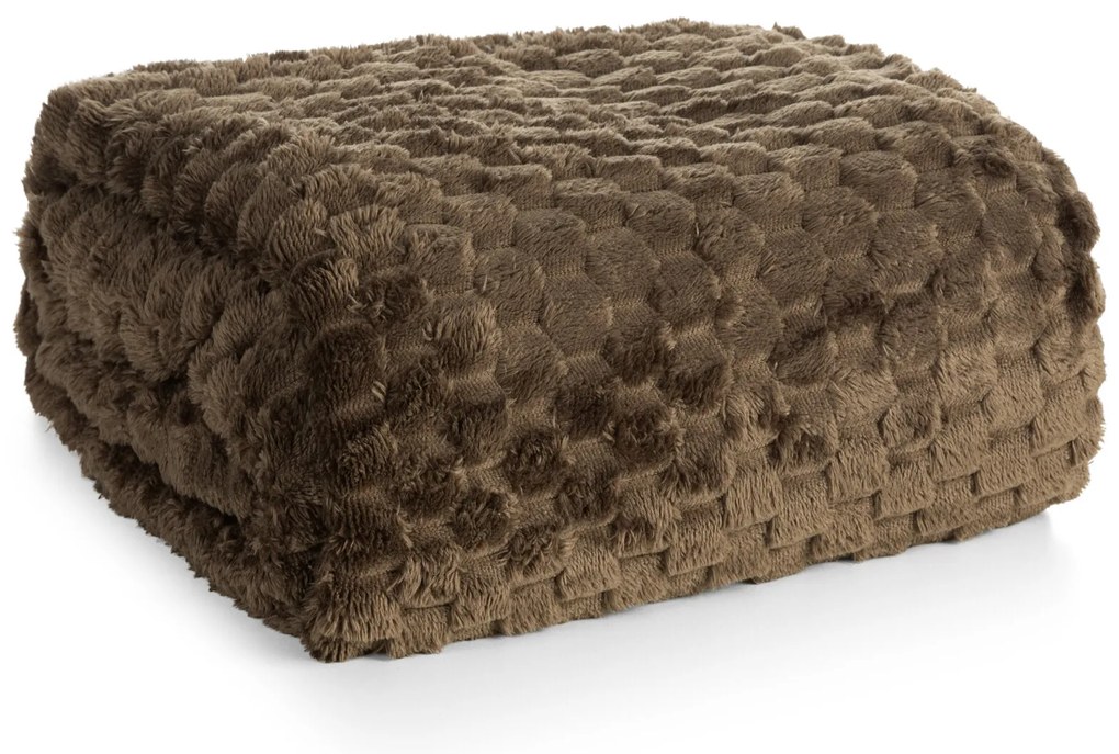 DEKA Z MIKROFLANELU CINDY6 150X200 CM TMAVOHNEDÁ