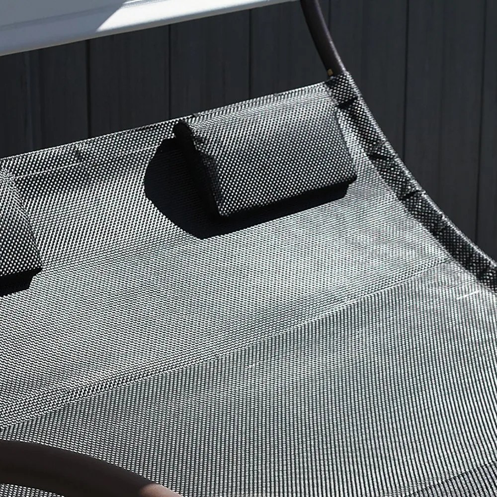 Vivere Záhradná hojdačka Double Chaise Rocker Šedá