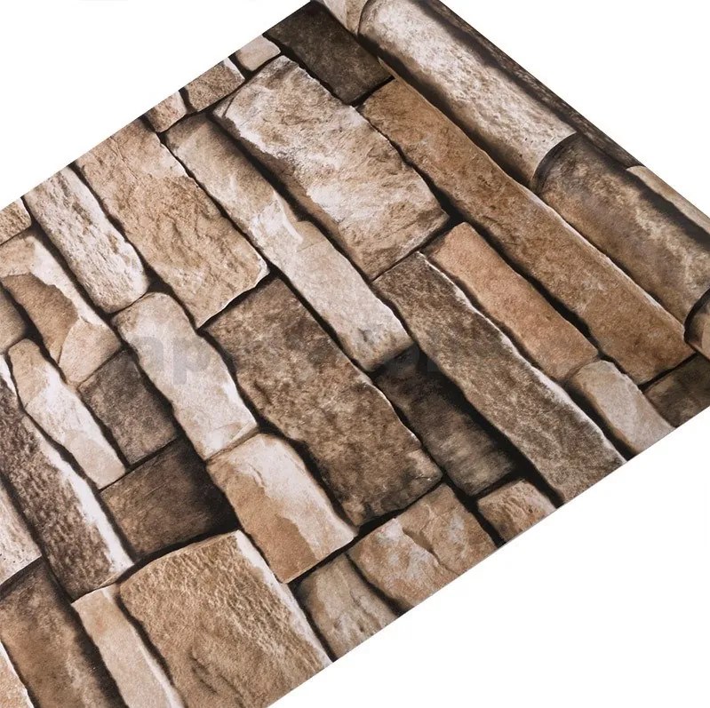 Samolepiace tapety 45 cm x 10 m IMPOL TRADE 9245 kameň ukladaný hnedý  samolepiace tapety