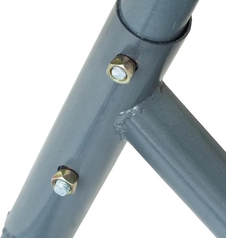 Sivé závesné kreslo s podnožkou DOMINIKANA WAVES