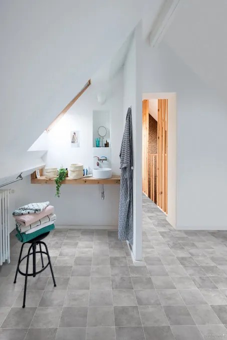 PVC podlaha Atlantic Zala 997M štvorcové dlaždice, sivá