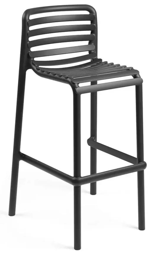 DOGA STOOL záhradná barová stolička bez podrúčok antracite
