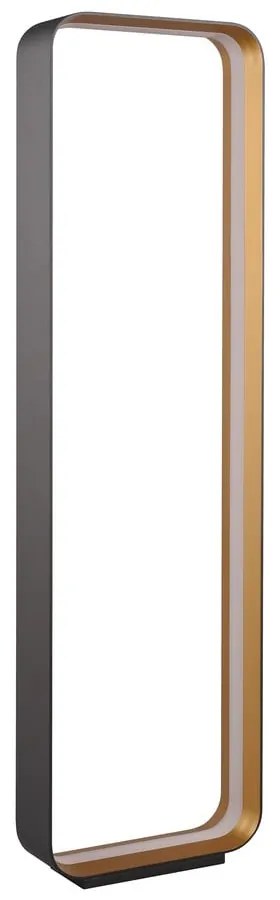Čierna LED stojacia lampa s hlasovým ovládaním/s ovládaním pomocou mobilnej aplikácie s kovovým tienidlom (výška 109 cm) Cizione – CINQUE